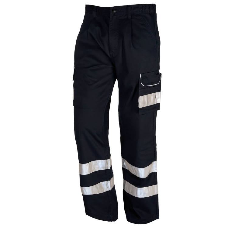 ORN Workwear Condor 2510N Hi Vis Combat Kneepad Workwear Trousers With Reflective Bands 65% polyester / 35% cotton